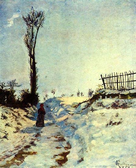 Armand guillaumin Hollow in the snow Germany oil painting art